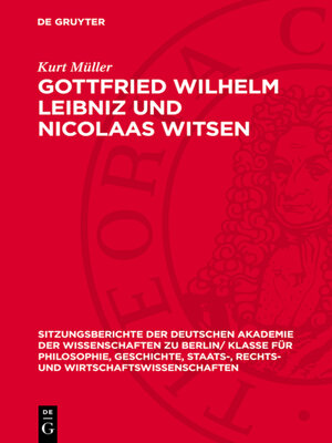 cover image of Gottfried Wilhelm Leibniz und Nicolaas Witsen